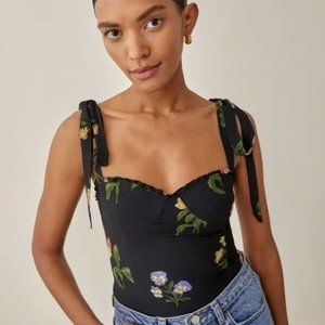 Reformation Blanca Top in Night Bloom